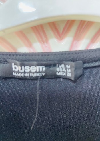 Siyah V Yaka Transparan Kollu Mini Bluz - Görsel 3