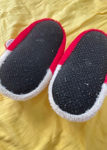 Kız Çocuk Kırmızı Peluş Ev Terliği - Görsel 2