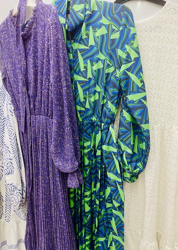 Renkli Desenli Uzun Bohem Elbiseler - Görsel 3