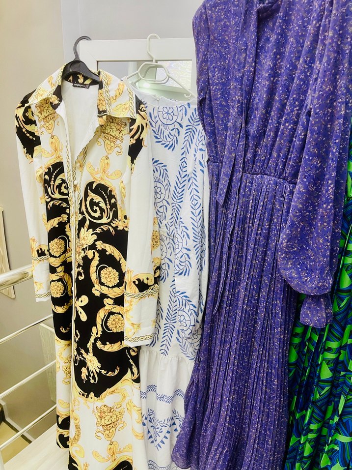 Renkli Desenli Uzun Bohem Elbiseler - Görsel 4