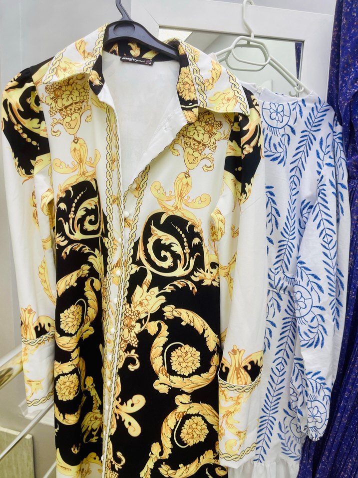 Renkli Desenli Uzun Bohem Elbiseler - Görsel 5