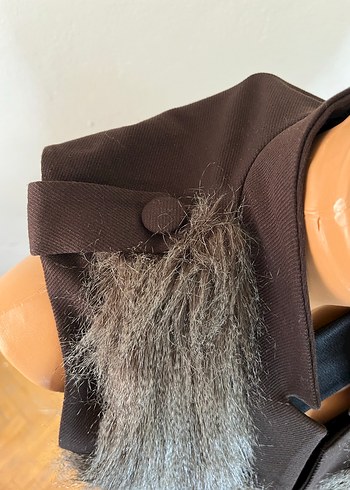 Kahverengi Kürklü Kadın Yelek - Görsel 4