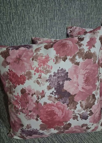 Pembe Bohem Çiçek Desenli Kırlent - Görsel 2