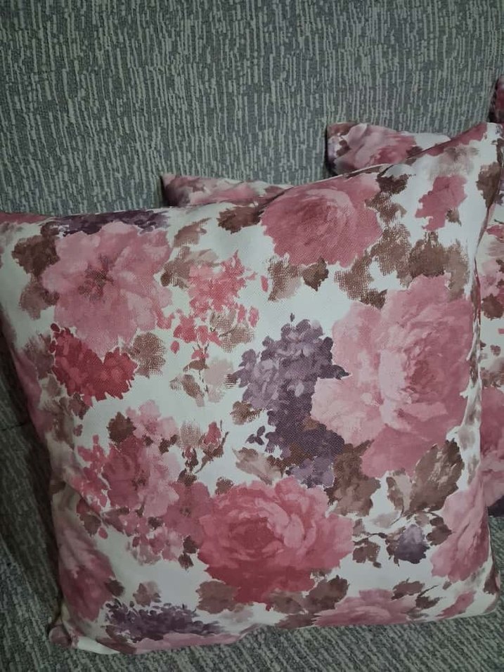 Pembe Bohem Çiçek Desenli Kırlent - Görsel 2