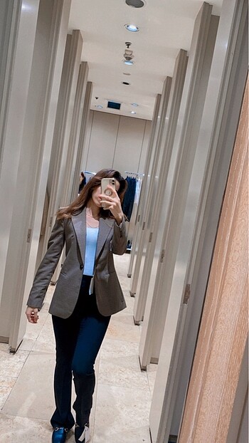 36 Beden kahverengi Renk Mango blazer ceket
