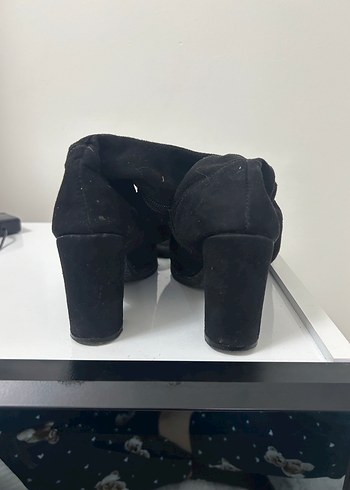 Siyah Süet Topuklu Dizüstü Kadın Çizme - Görsel 3