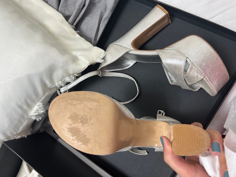 Gri Tokalı kalin Topuklu Kadın Ayakkabı - Görsel 3