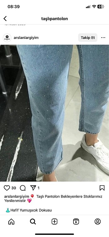 Taşlı jean