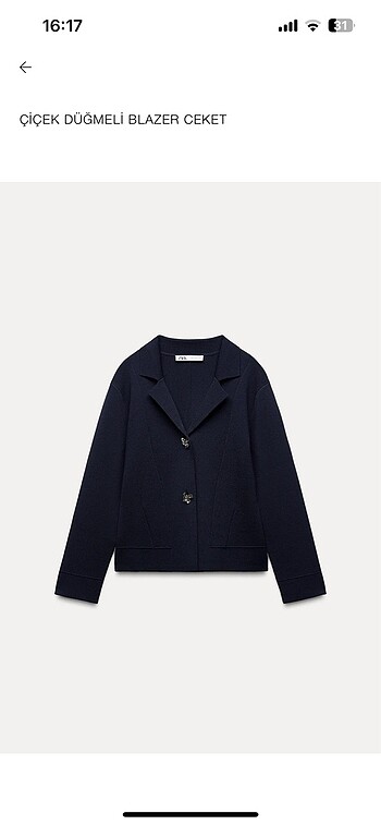 ZARA CICEK DUGMELI BLAZER