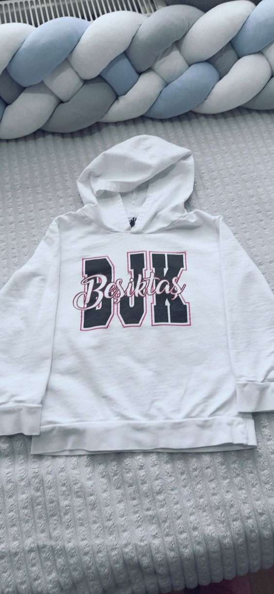 3 adet Erkek Çocuk Gri Baskılı Sweatshirt - Beşiktaş temalı - Görsel 3