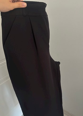 Trendyol & Milla Trendyolmilla Siyah bol paça Kumaş Pantolon