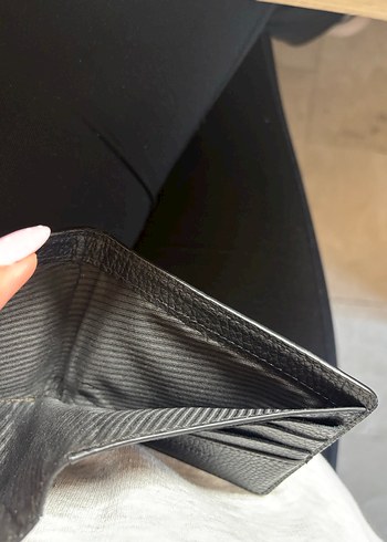 Fabrika Siyah Erkek Gerçek Deri Cüzdan - Görsel 6