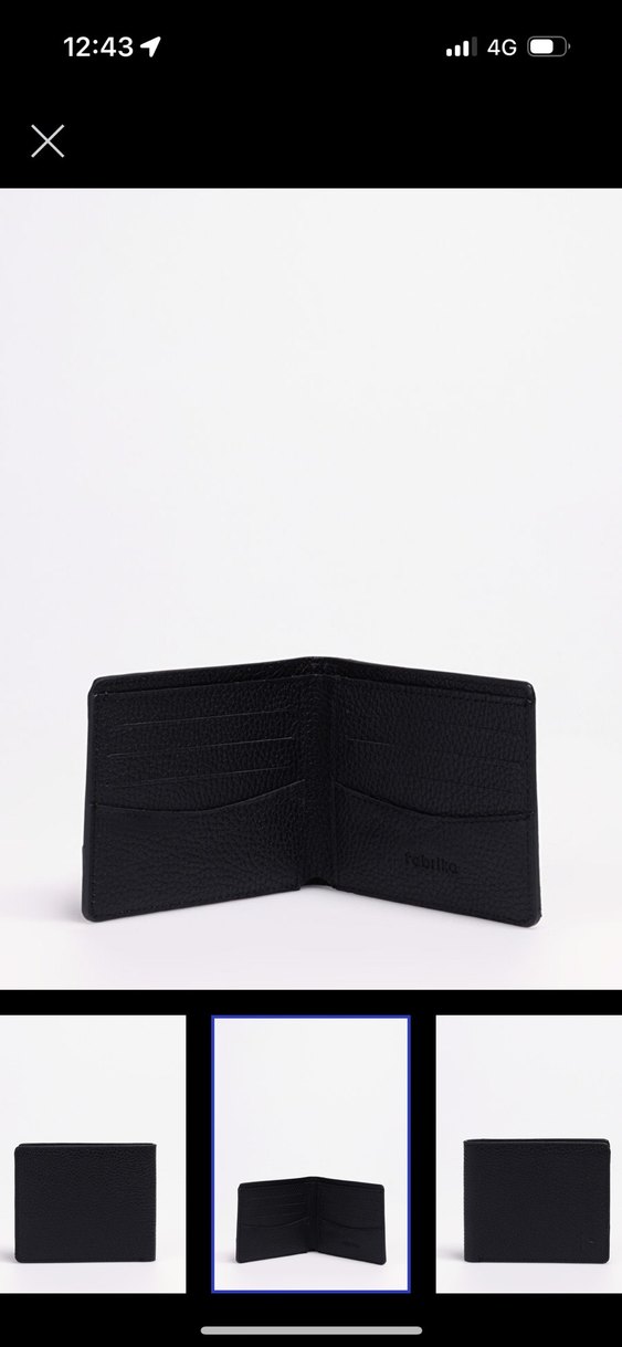 Fabrika Siyah Erkek Gerçek Deri Cüzdan - Görsel 2