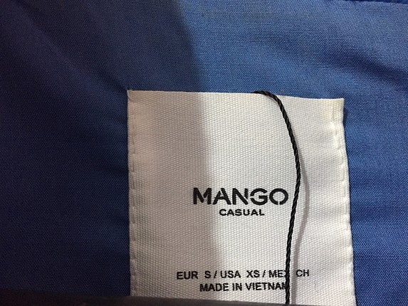 s Beden Mango mavi kaban