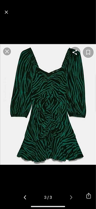 xs Beden Zara zebra elbise