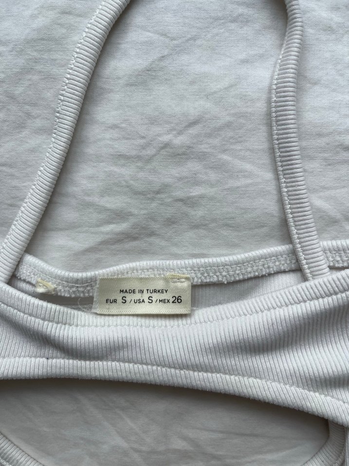 Beyaz Askılı stradivarius bluz - Görsel 2