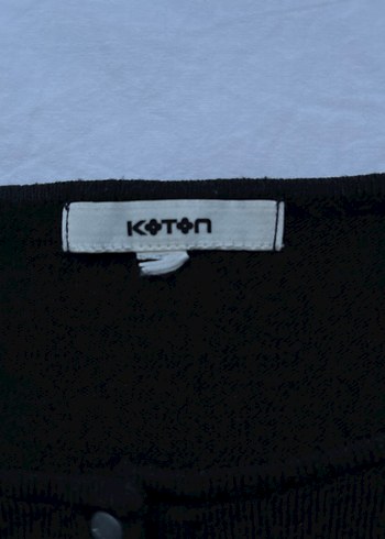 Düğmeli Siyah Kadın Pamuk Hırka - Görsel 2