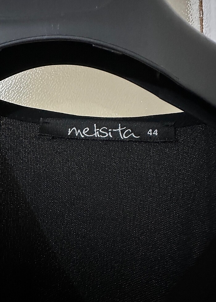 44 Beden Siyah Şifon Elbise - Görsel 3