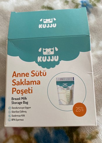 Kujju Anne Sütü Saklama Poşeti 25'li