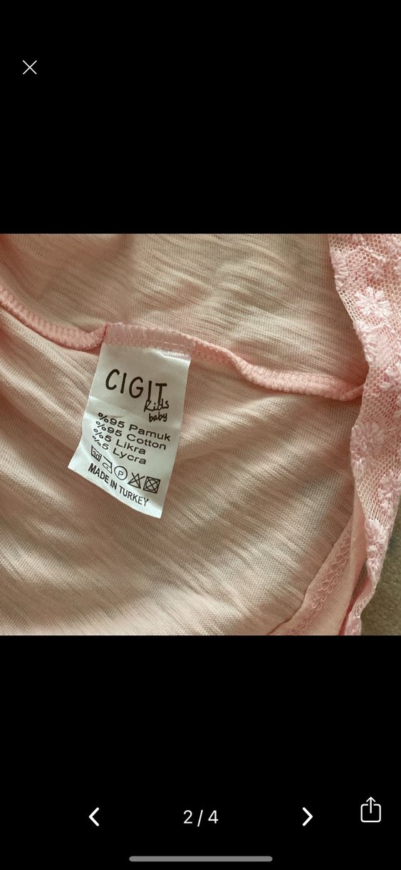 Dantel İşlemeli Pembe Kız Çocuk Elbise - Görsel 2