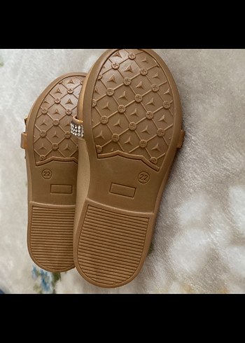 Altın Rengi Fiyonklu Kız Babet Ayakkabı - Görsel 2