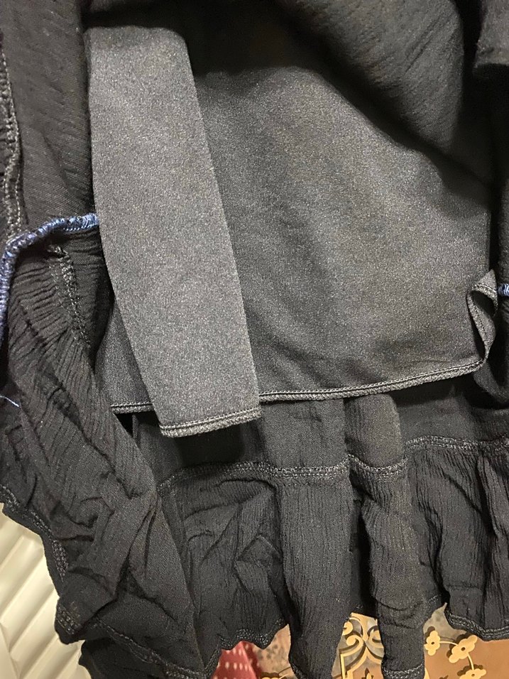 Nakış Detaylı Siyah Uzun Keten Tunik - Görsel 3