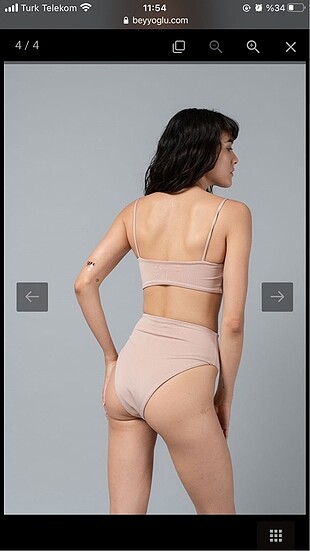 34 Beden ten rengi Renk Beyoğlu butik nude bandaj bikini takımı+ primark bikinş üst