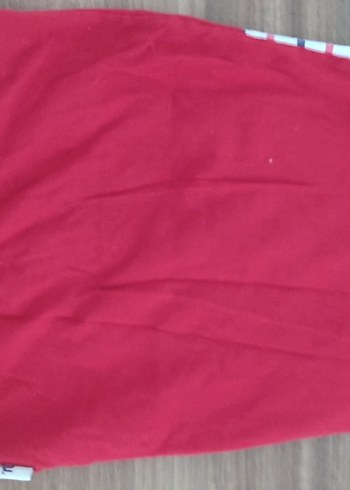 Çizgili ve Düğmeli Kırmızı salopet - Görsel 2