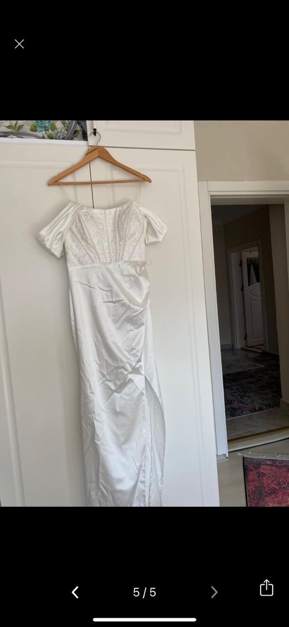 Beyaz abiye - Görsel 5