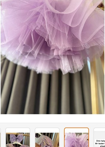 baby aden lila tütü abiye çocuk elbise - Görsel 5