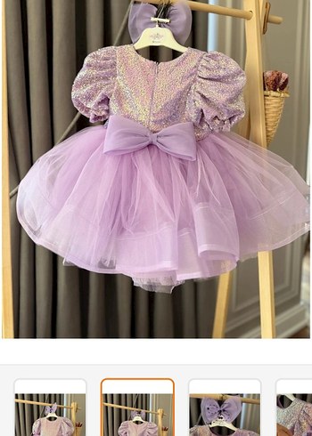 baby aden lila tütü abiye çocuk elbise - Görsel 4