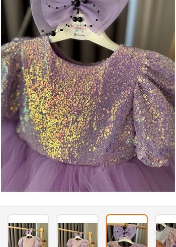 baby aden lila tütü abiye çocuk elbise - Görsel 2