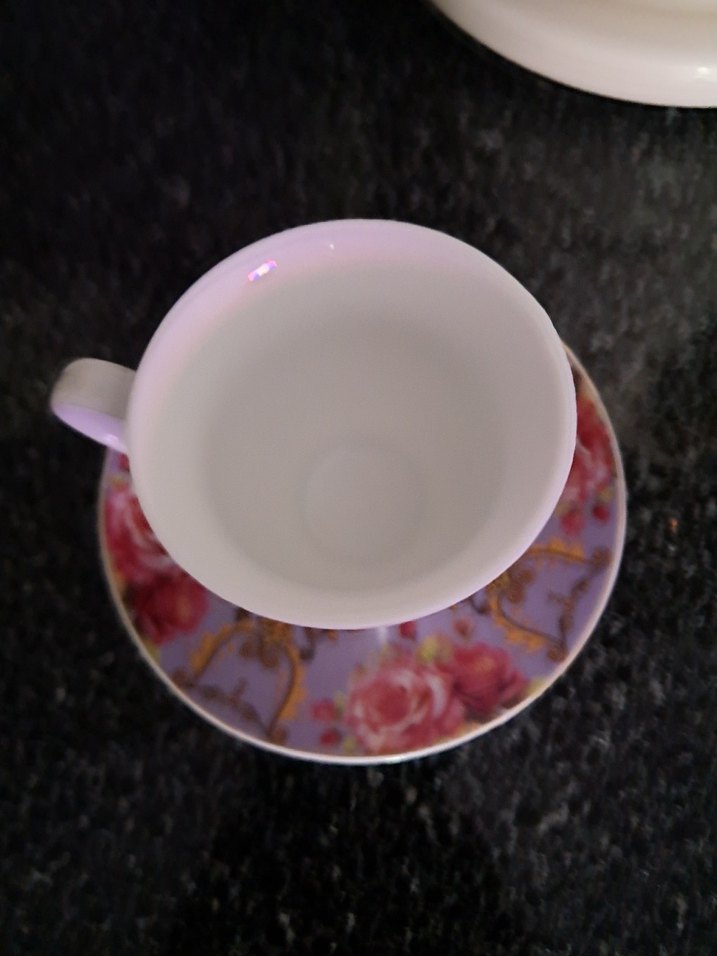 Pembe Pastel Gül Desenli Fincan Takımı - Görsel 3