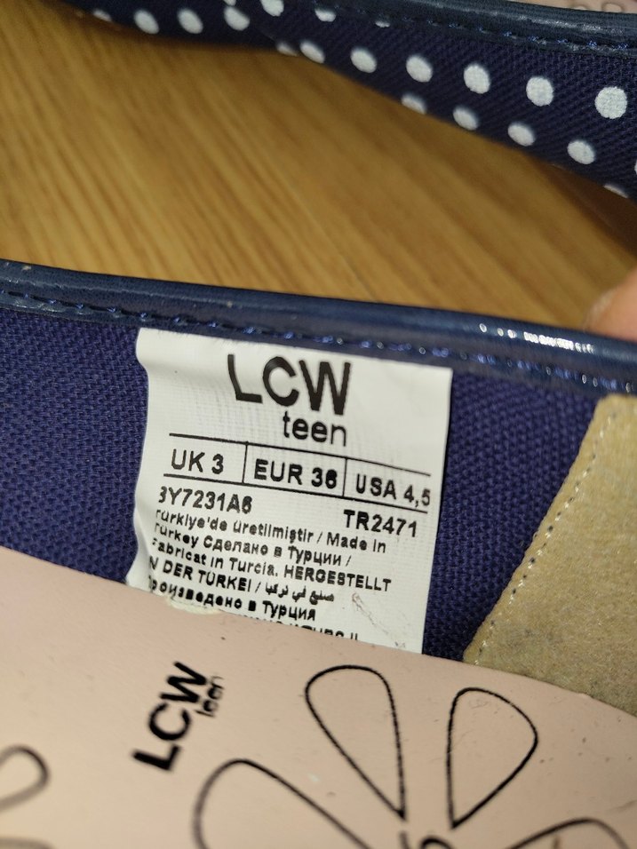 Kız Çocuk Mavi Puantiyeli Babet - Görsel 3