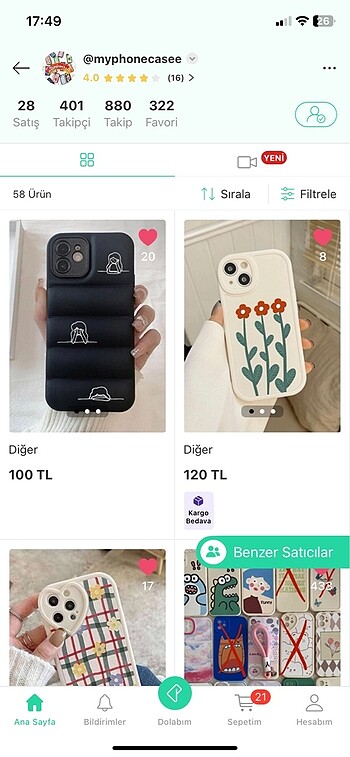 İphone telefon kılıfı