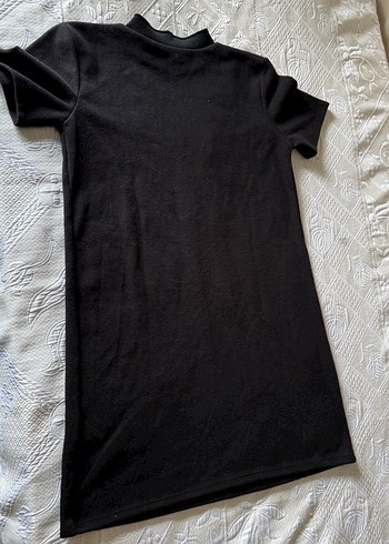Zara Siyah Kısa Kollu Midi Triko Elbise