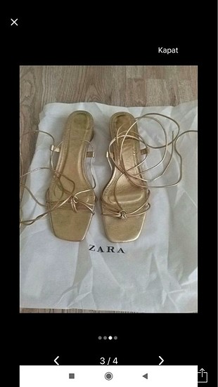 Zara ipli hafif topuklu klasik ayakkabı