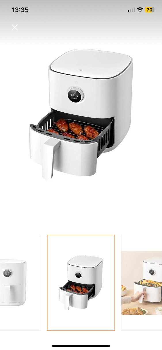 Xiaomi Mi Smart Beyaz 3.5 Litre Air Fryer - Görsel 3