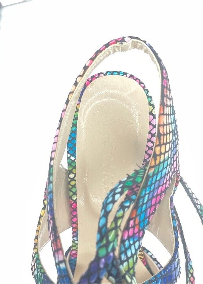 Çok Renkli Topuklu - Görsel 3