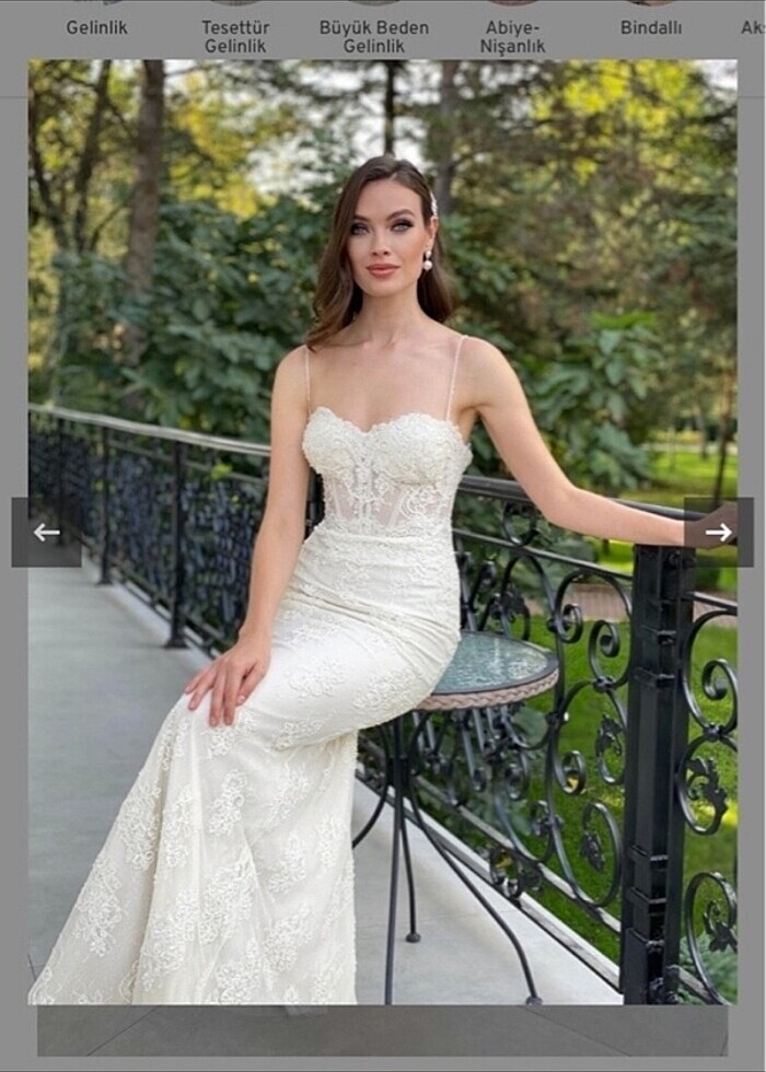 38-40 Beden Uyumlu Gelinlik - Görsel 2