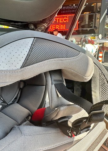 Gri Metal Biker Kask, Tokalı, Baskılı - Görsel 5