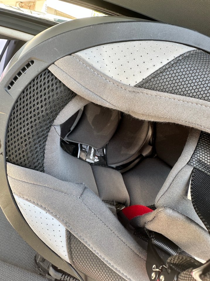 Gri Metal Biker Kask, Tokalı, Baskılı - Görsel 4