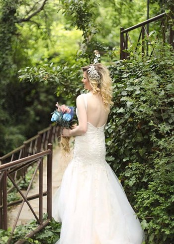 Bohem Straplez A Kesim Gelinlik - Görsel 4