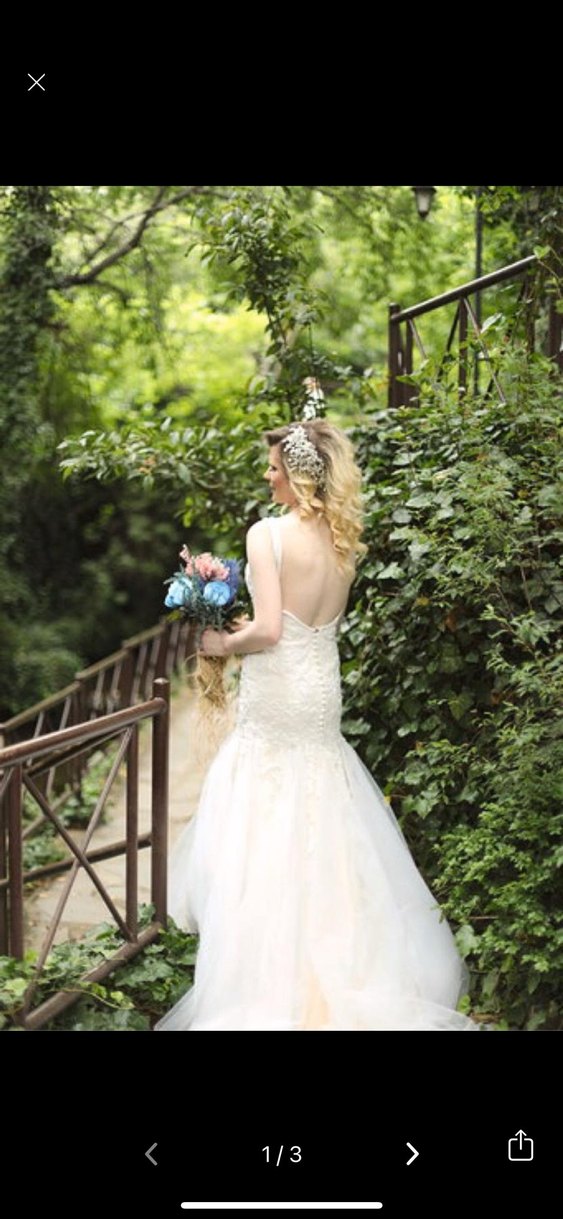 Bohem Straplez A Kesim Gelinlik - Görsel 2