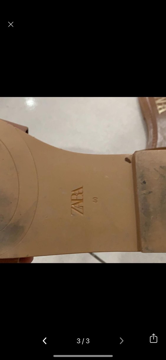 Bej Deri Kadın Dolgu Topuk Terlik - Görsel 2