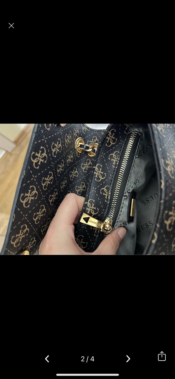 Zincir Detaylı Kahverengi Yılan Desenli Kadın Çanta - Görsel 2