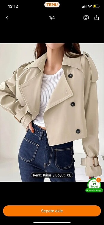 Camel mini trençkot