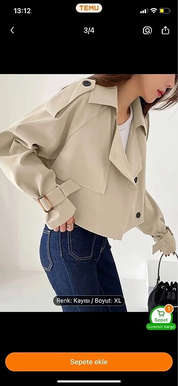 Zara Camel mini trençkot