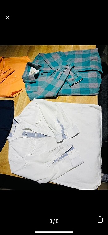 5 Yaş Beden Zara H&M Koton marka gömlekler