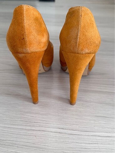 Süet topuklu ayakkabı - Görsel 5